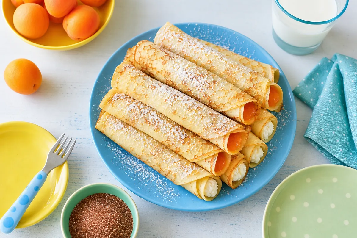 Thin Hungarian Pancakes (Palacsinta) with Sweet Fillings